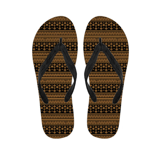 Boho Ethnic Pattern Print Flip Flops
