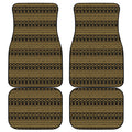 Boho Ethnic Pattern Print Front and Back Car Floor Mats