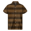 Boho Ethnic Pattern Print Men's Short Sleeve Shirt