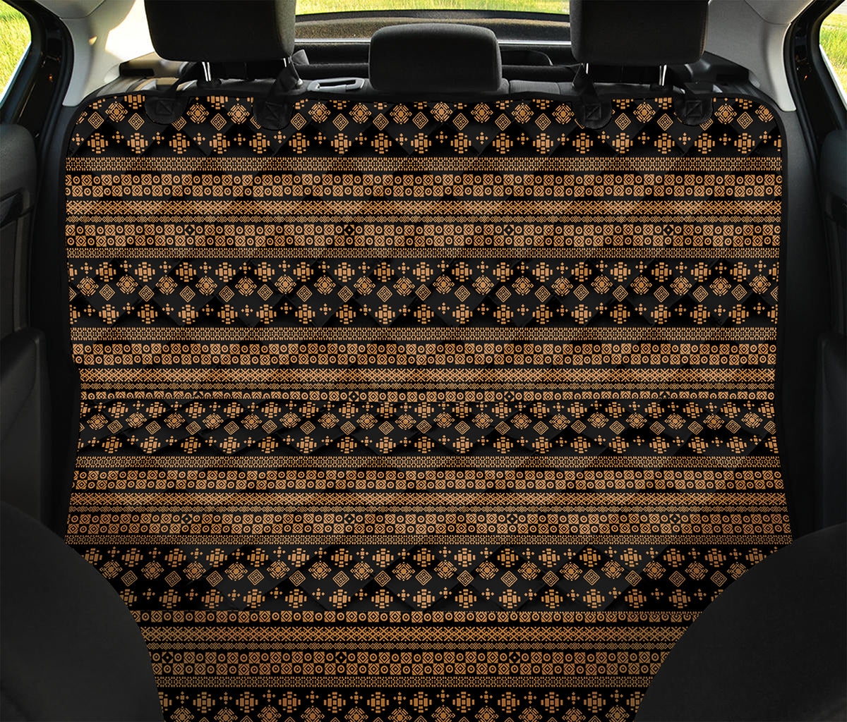 Boho Ethnic Pattern Print Pet Car Back Seat Cover