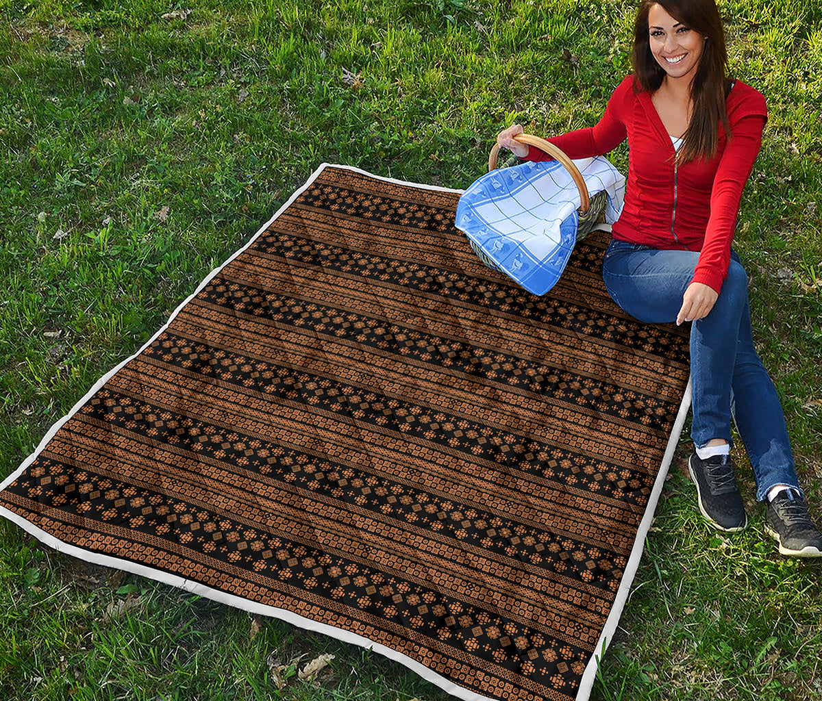 Boho Ethnic Pattern Print Quilt