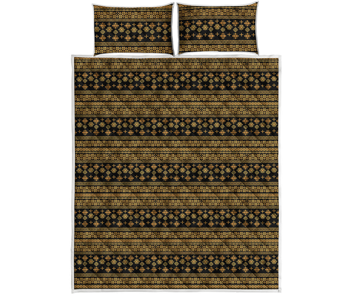 Boho Ethnic Pattern Print Quilt Bed Set