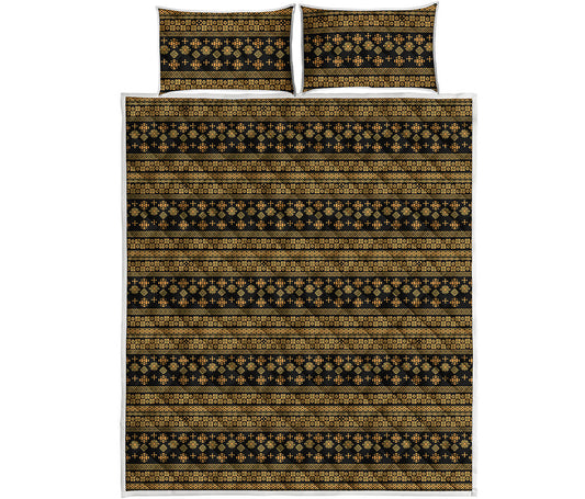 Boho Ethnic Pattern Print Quilt Bed Set