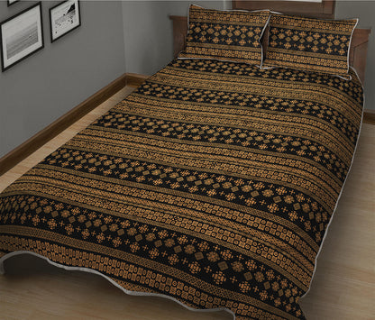 Boho Ethnic Pattern Print Quilt Bed Set