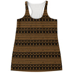 Boho Ethnic Pattern Print Women's Racerback Tank Top