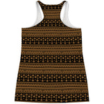 Boho Ethnic Pattern Print Women's Racerback Tank Top