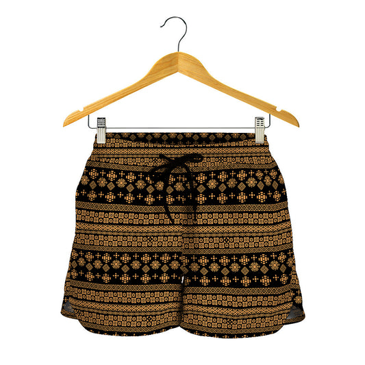 Boho Ethnic Pattern Print Women's Shorts