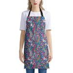 Boho Feather Pattern Print Apron