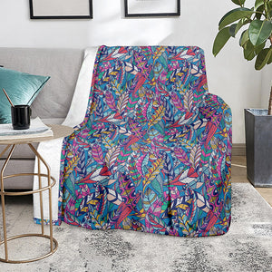 Boho Feather Pattern Print Blanket