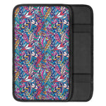 Boho Feather Pattern Print Car Center Console Cover