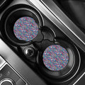 Boho Feather Pattern Print Car Coasters