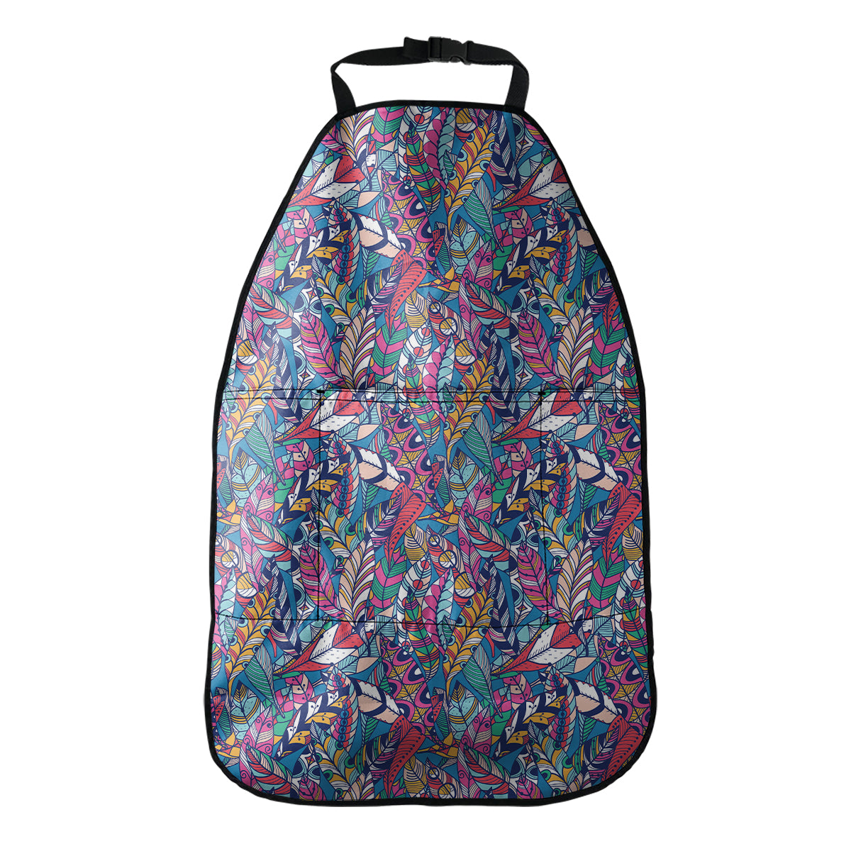 Boho Feather Pattern Print Car Seat Organizers