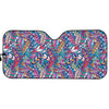 Boho Feather Pattern Print Car Sun Shade