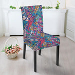 Boho Feather Pattern Print Dining Chair Slipcover