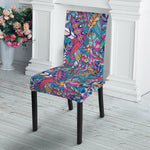 Boho Feather Pattern Print Dining Chair Slipcover