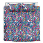 Boho Feather Pattern Print Duvet Cover Bedding Set