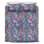 Boho Feather Pattern Print Duvet Cover Bedding Set