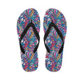 Boho Feather Pattern Print Flip Flops