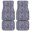 Boho Feather Pattern Print Front and Back Car Floor Mats