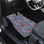 Boho Feather Pattern Print Front and Back Car Floor Mats