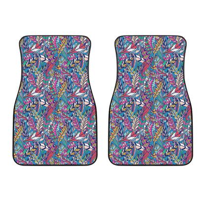 Boho Feather Pattern Print Front Car Floor Mats
