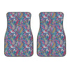 Boho Feather Pattern Print Front Car Floor Mats