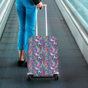 Boho Feather Pattern Print Luggage Cover