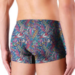 Boho Feather Pattern Print Men's Boxer Briefs