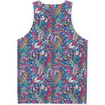 Boho Feather Pattern Print Men's Tank Top