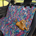 Boho Feather Pattern Print Pet Car Back Seat Cover