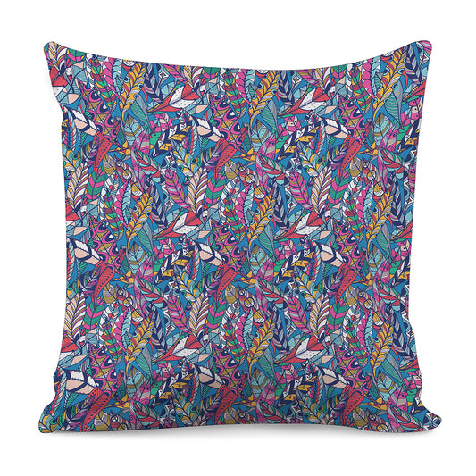 Boho Feather Pattern Print Pillow Cover