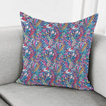 Boho Feather Pattern Print Pillow Cover