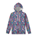 Boho Feather Pattern Print Pullover Hoodie