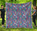Boho Feather Pattern Print Quilt