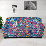 Boho Feather Pattern Print Sofa Cover
