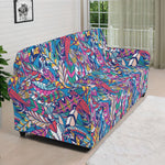 Boho Feather Pattern Print Sofa Cover