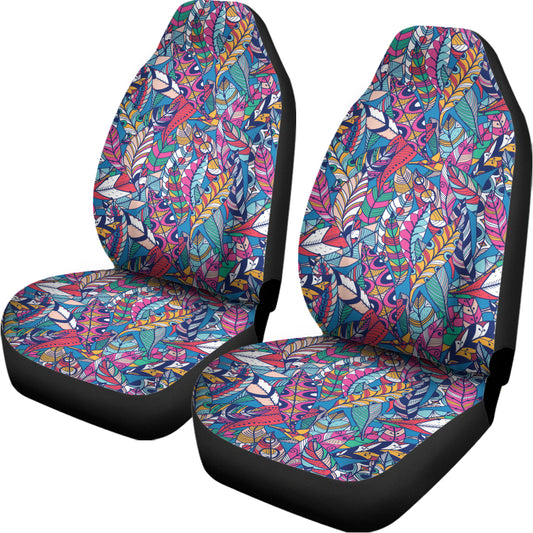 Boho Feather Pattern Print Universal Fit Car Seat Covers