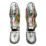 Boho Floral Deer Skull Print Muay Thai Shin Guard