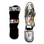 Boho Floral Deer Skull Print Muay Thai Shin Guard