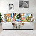 Boho Floral Deer Skull Print Sofa Cover