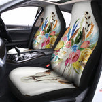 Boho Floral Deer Skull Print Universal Fit Car Seat Covers