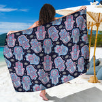 Boho Hamsa Pattern Print Beach Sarong Wrap