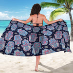 Boho Hamsa Pattern Print Beach Sarong Wrap