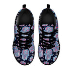 Boho Hamsa Pattern Print Black Sneakers