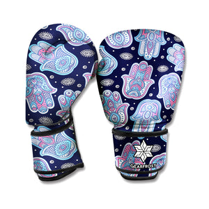 Boho Hamsa Pattern Print Boxing Gloves