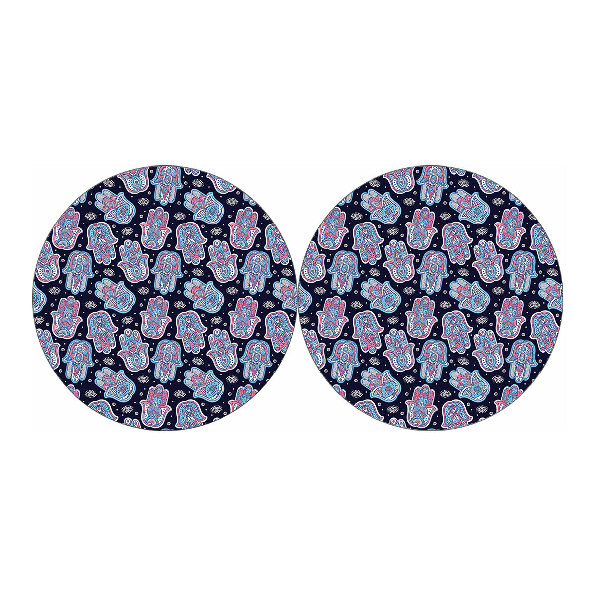 Boho Hamsa Pattern Print Car Coasters