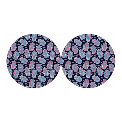 Boho Hamsa Pattern Print Car Coasters