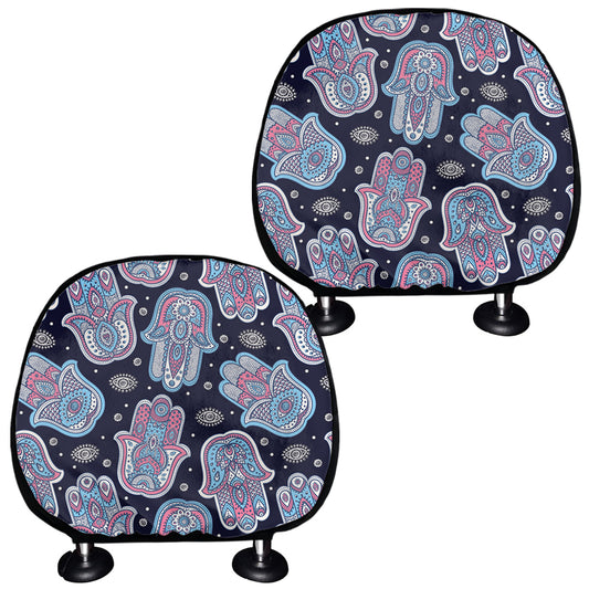 Boho Hamsa Pattern Print Car Headrest Covers