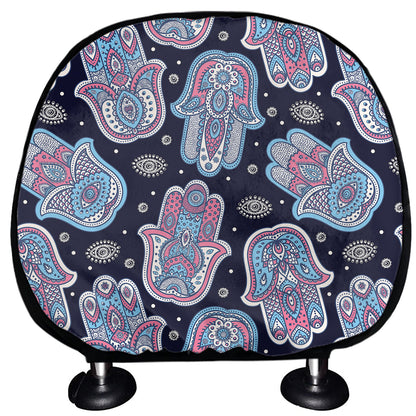 Boho Hamsa Pattern Print Car Headrest Covers