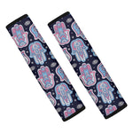 Boho Hamsa Pattern Print Car Seat Belt Covers